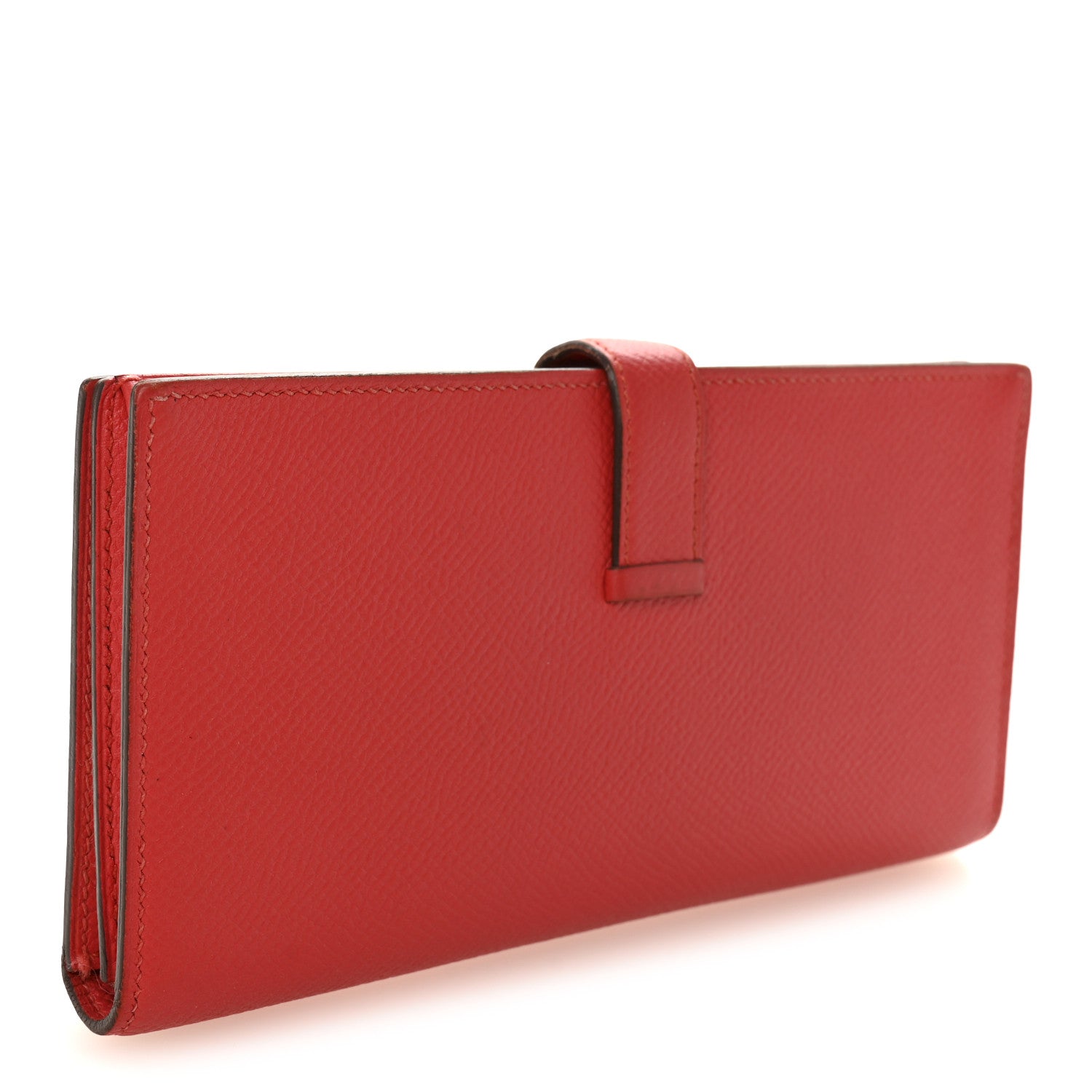 Hermes Epsom Bearn Gusset Wallet Rouge Tomate 3 of 10