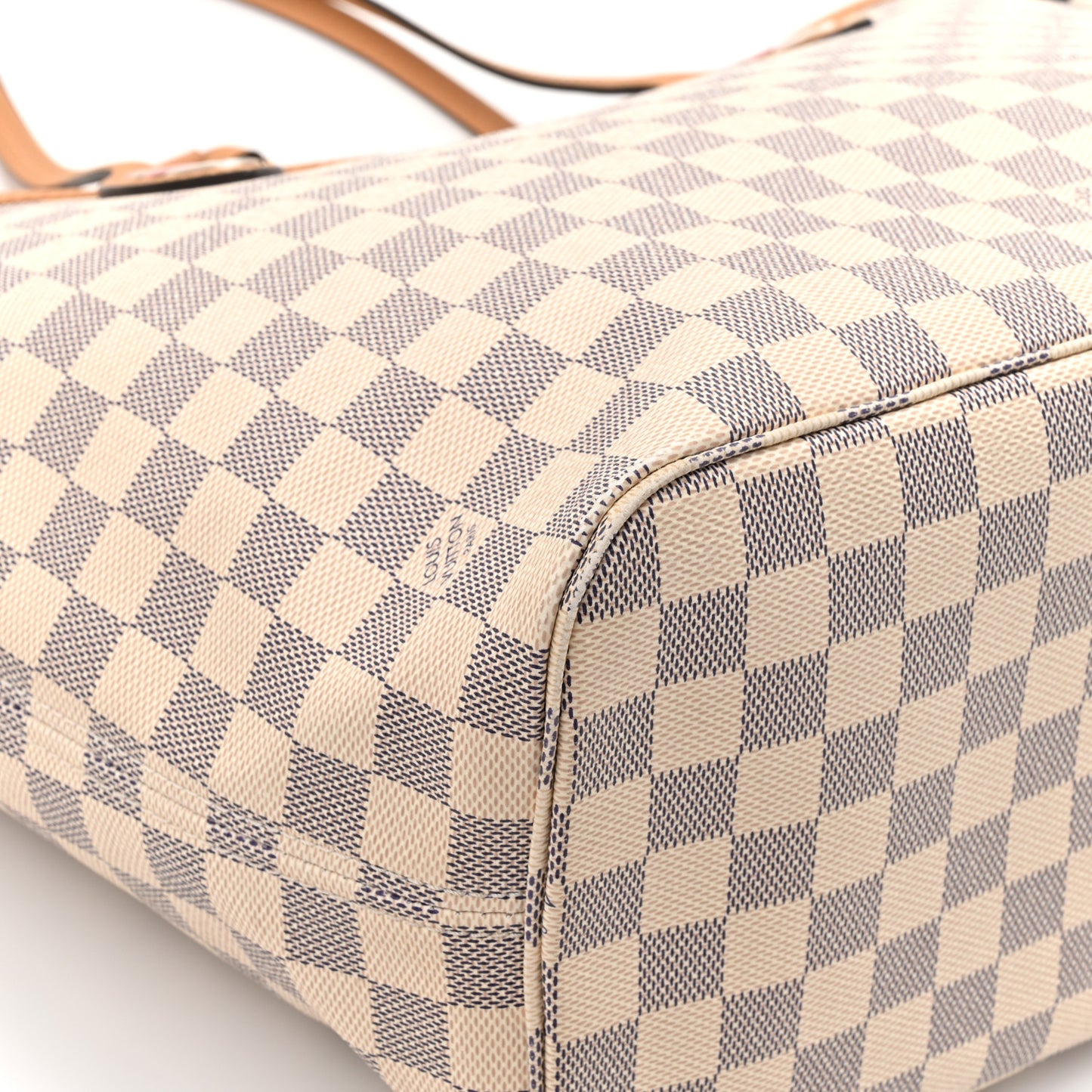 Damier Azur Braided Neverfull MM Orange
