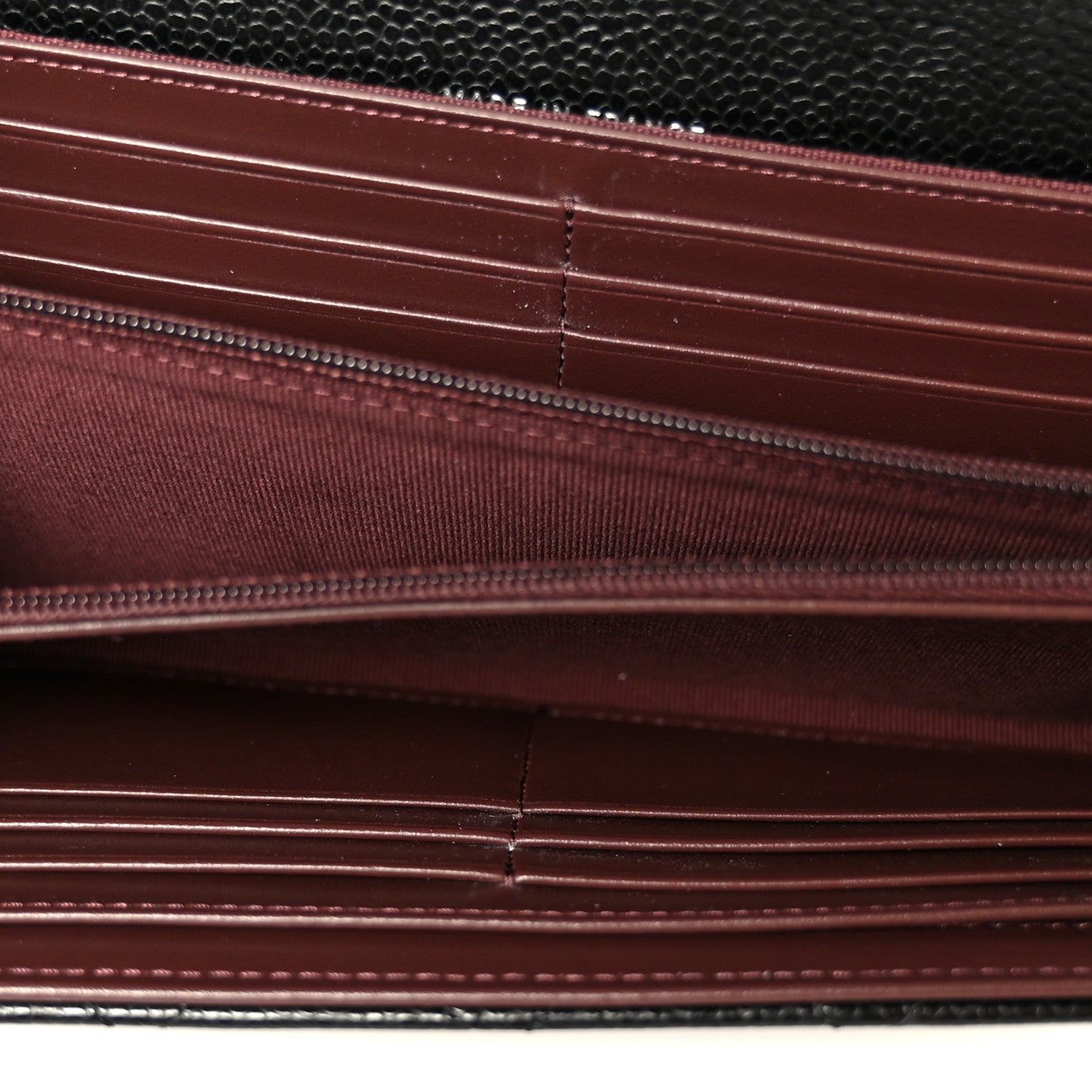 Chanel Caviar Quilted Large Gusset Flap Wallet Black 5 of 10