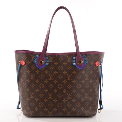 Louis Vuitton Monogram Totem Neverfull MM Magenta 3 of 8