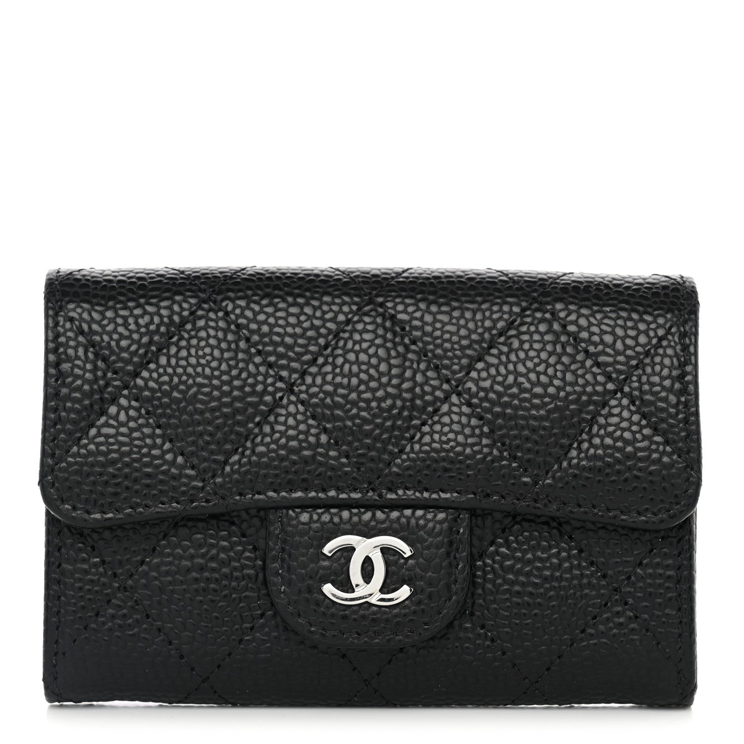Chanel Caviar Quilted Flap Card Holder Black 1 of 10