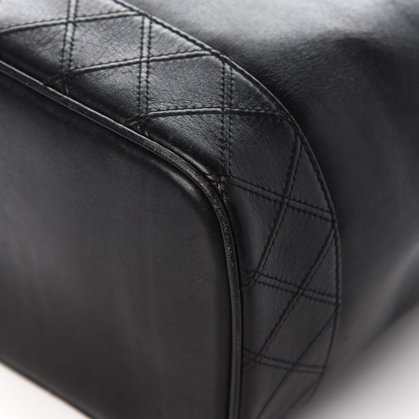 Lambskin Vanity Cosmetic Case Black