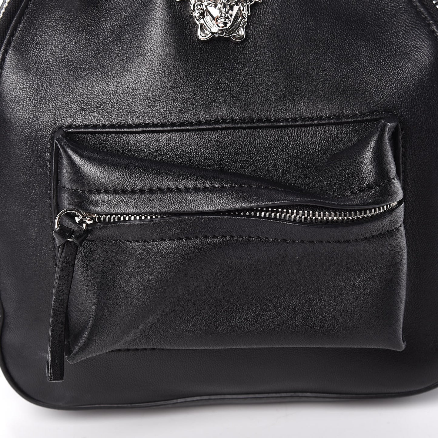 Calfskin Mini Palazzo Medusa Chain Backpack Black