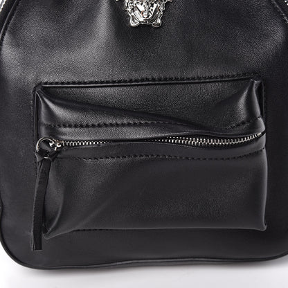 Versace Calfskin Mini Palazzo Medusa Chain Backpack Black 10 of 10