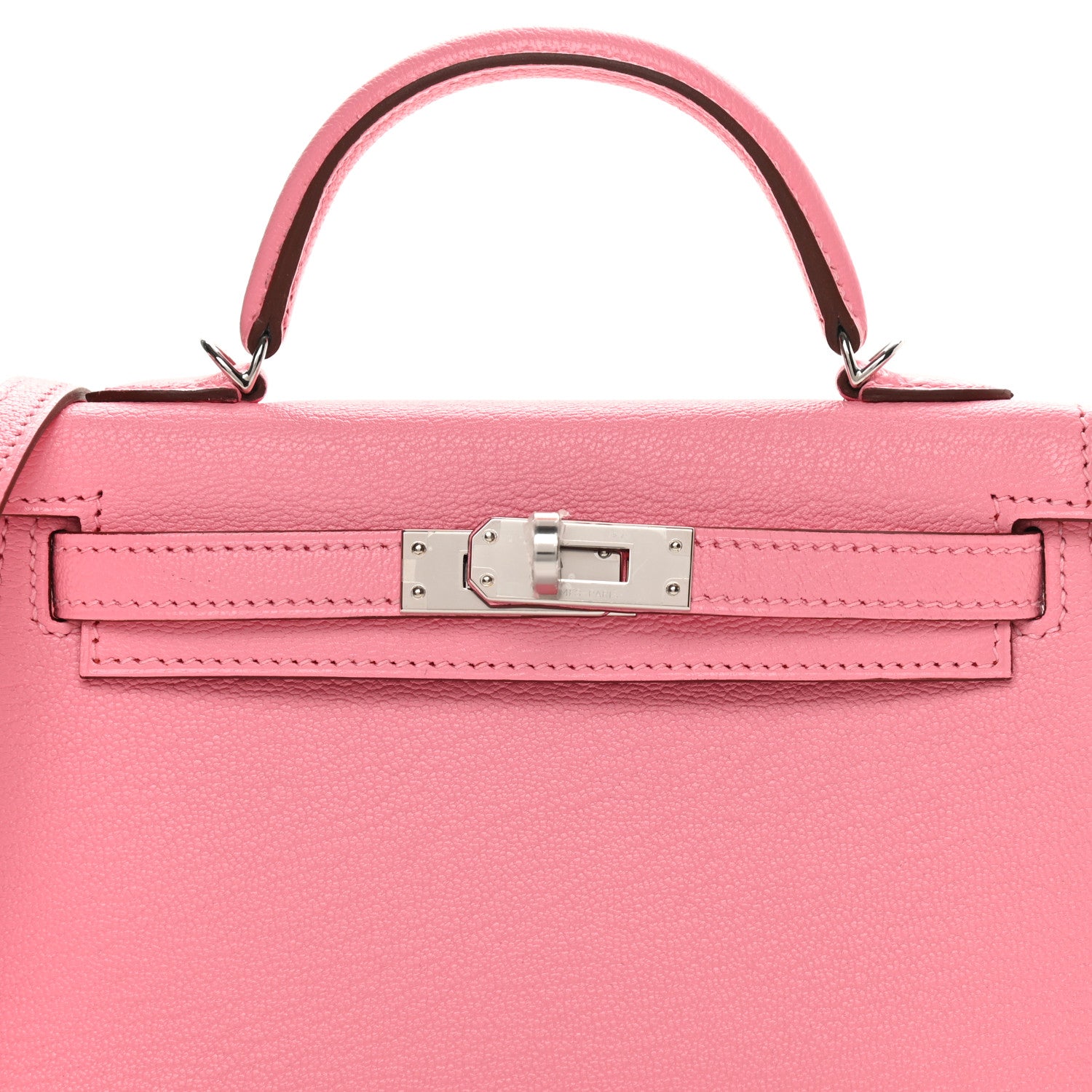 Hermes Chevre Mysore Verso Mini Kelly Sellier 20 Rose Confetti Sanguine 9 of 12