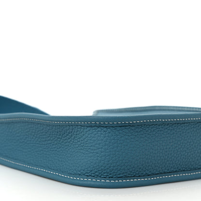 Hermes Taurillon Clemence Evelyne TPM New Blue Jean 7 of 9