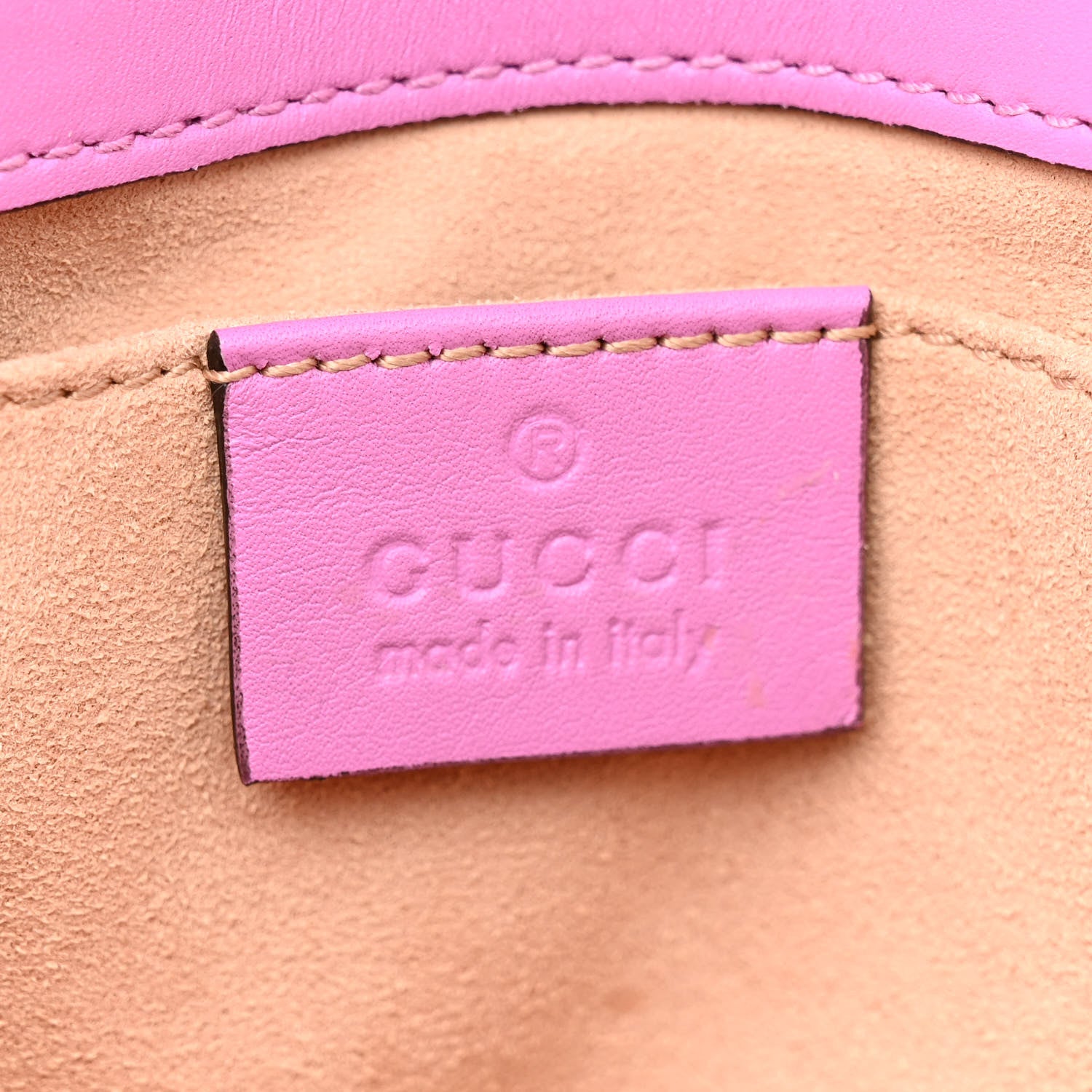 Gucci Calfskin Matelasse Mini GG Marmont Shoulder Bag Candy Mousse 6 of 11