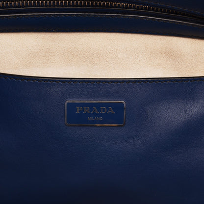 Prada City Calf Small Hand Stitched Galleria Double Zip Tote Bleuette 7 of 9