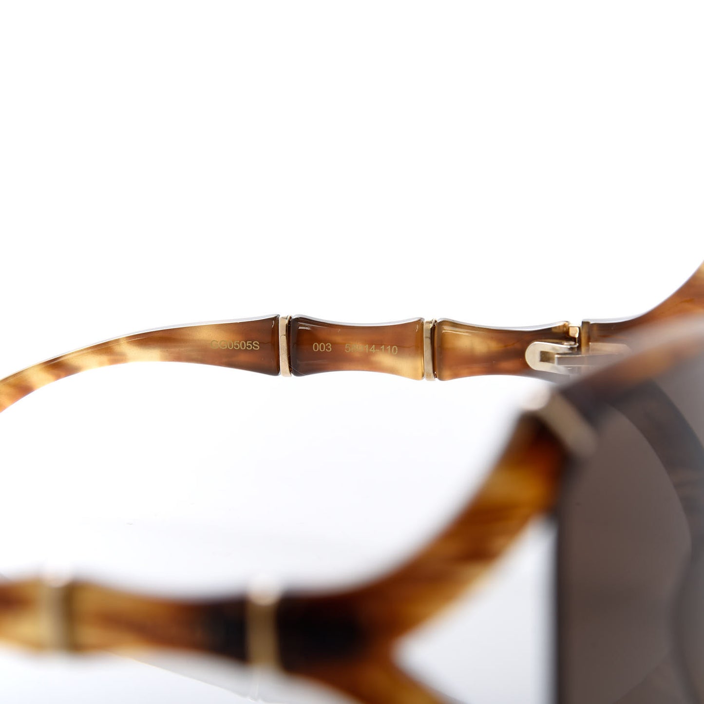 Bamboo Effect Sunglasses GG0505S Brown Horn