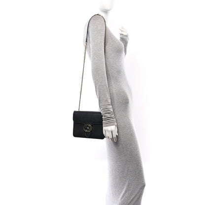 Gucci Dollar Calfskin Small Interlocking G Shoulder Bag Black 2 of 14