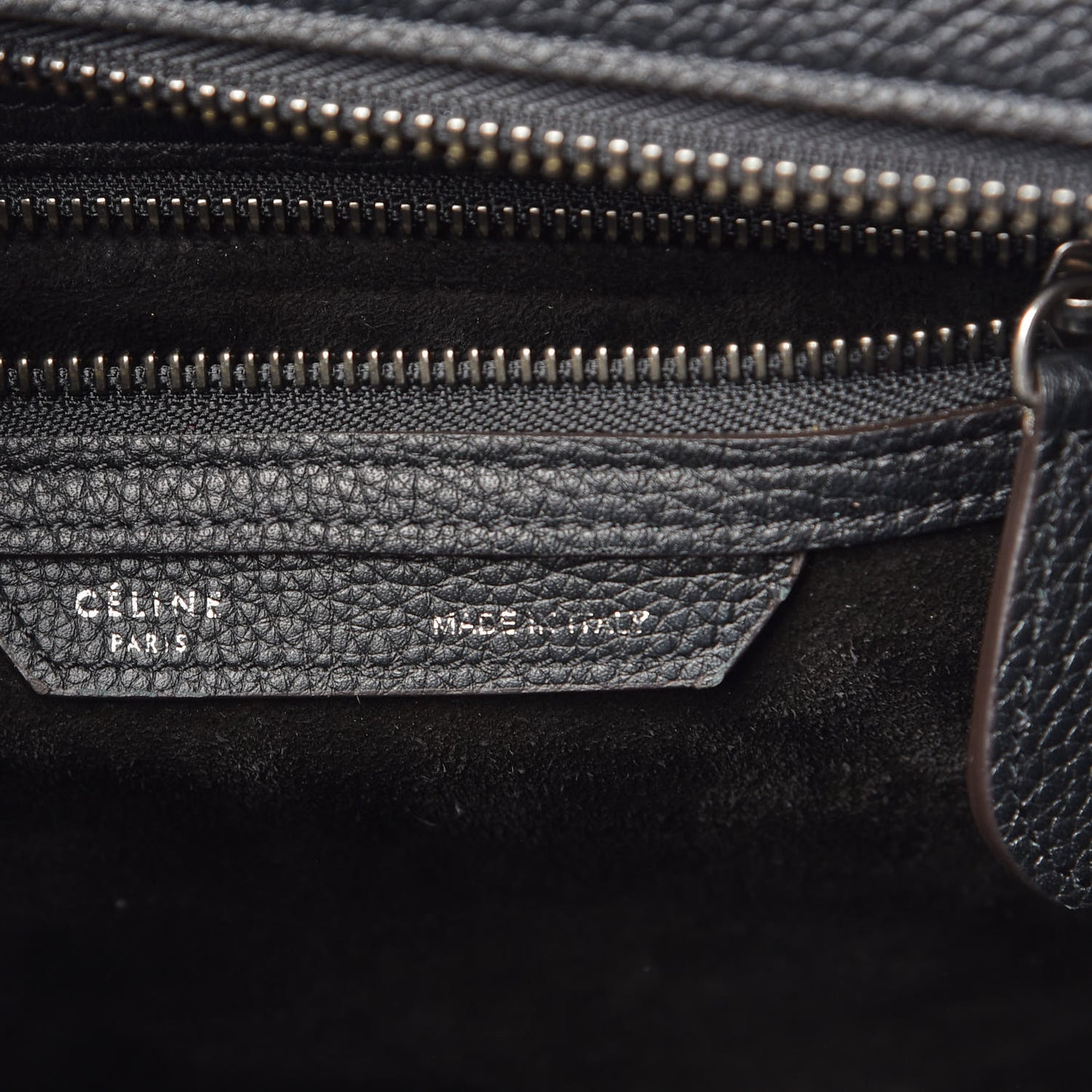 Drummed Calfskin Micro Luggage Black