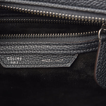 Celine Drummed Calfskin Micro Luggage Black 6 of 9
