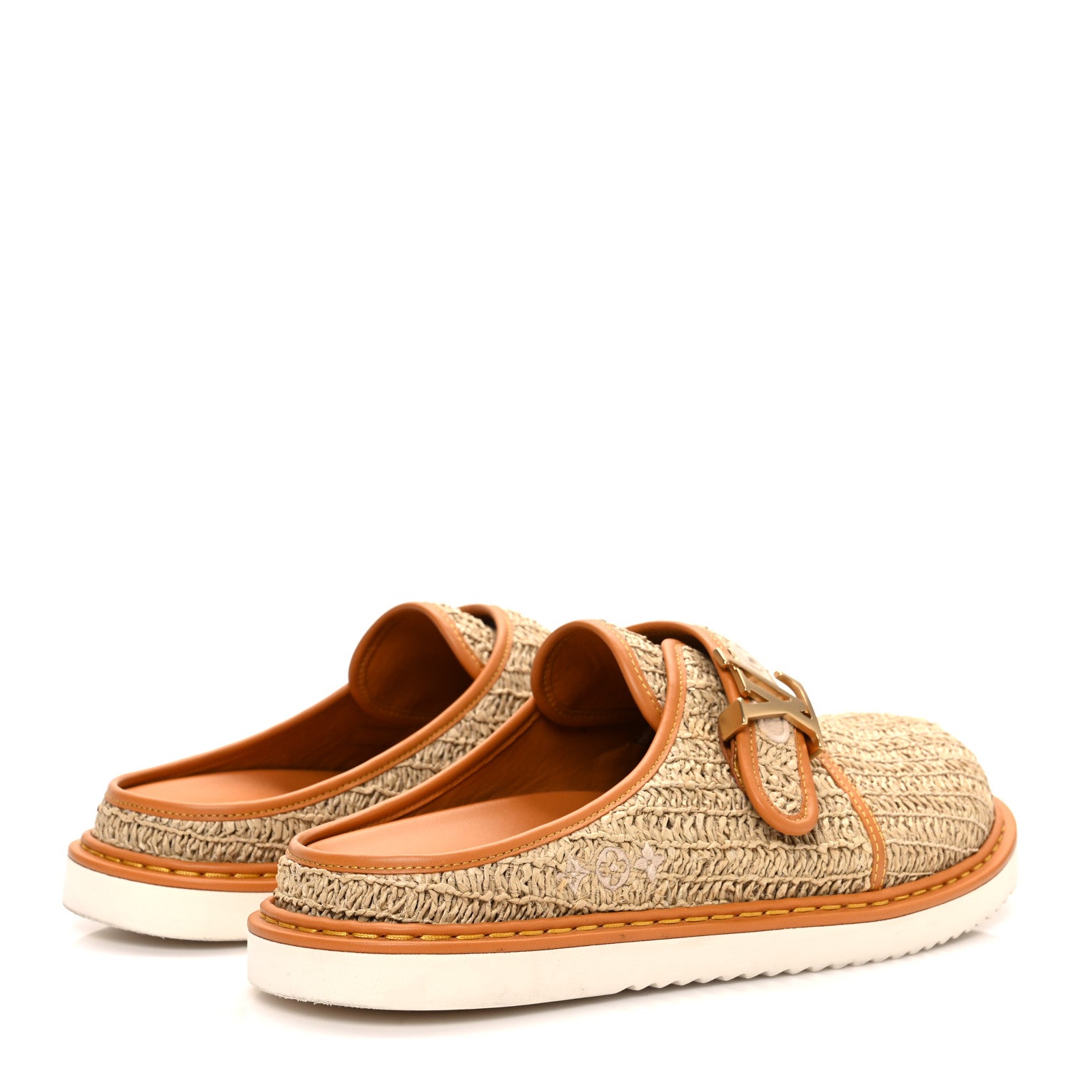 Louis Vuitton Raffia LV Easy Mens Mule 9.5 Beige 5 of 10
