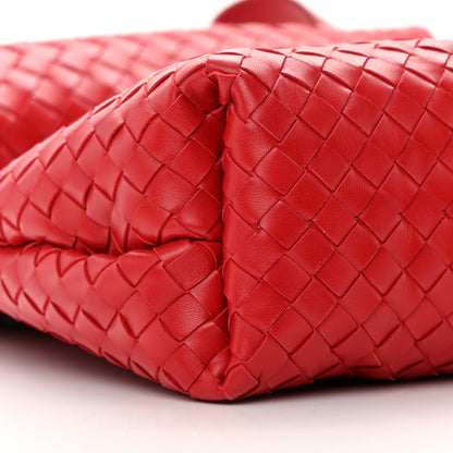Bottega Veneta Nappa Intrecciato Small Fold Flap Shoulder Bag Red 8 of 15