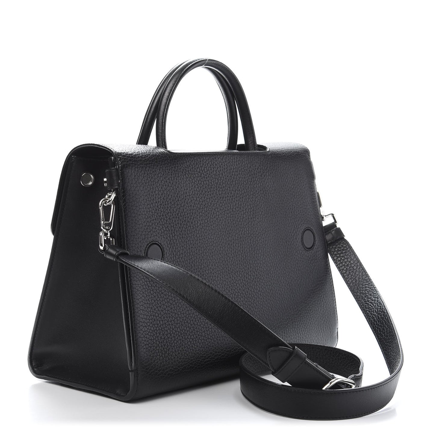 Grained Calfskin Medium Diorever Flap Black