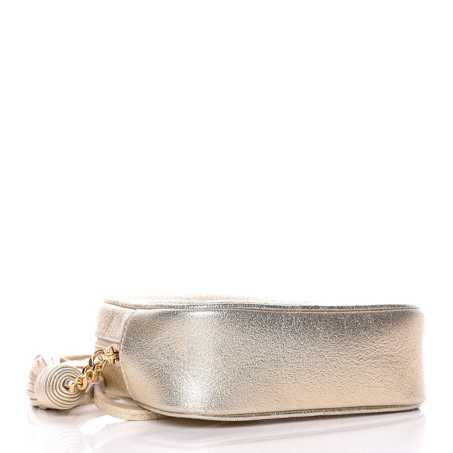 Metallic Calfskin Monogram Blogger Bag Gold