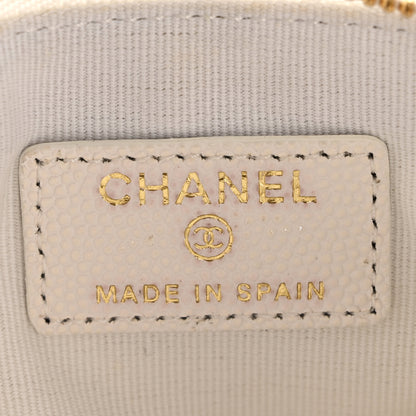 Chanel Caviar Quilted Small Cosmetic Case White 6 of 12