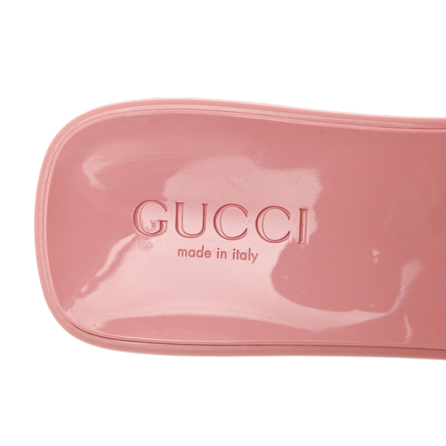 Rubber Gucci Logo Womens Platform 20/60mm Slide Sandals 38 Wild Rose
