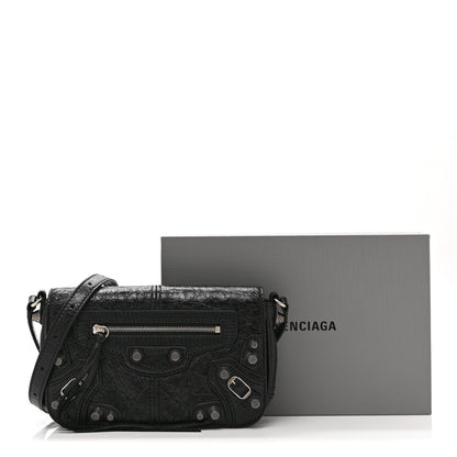 Balenciaga Agneau Arena Silver XS Le Cagole Flap Bag Black 11 of 11