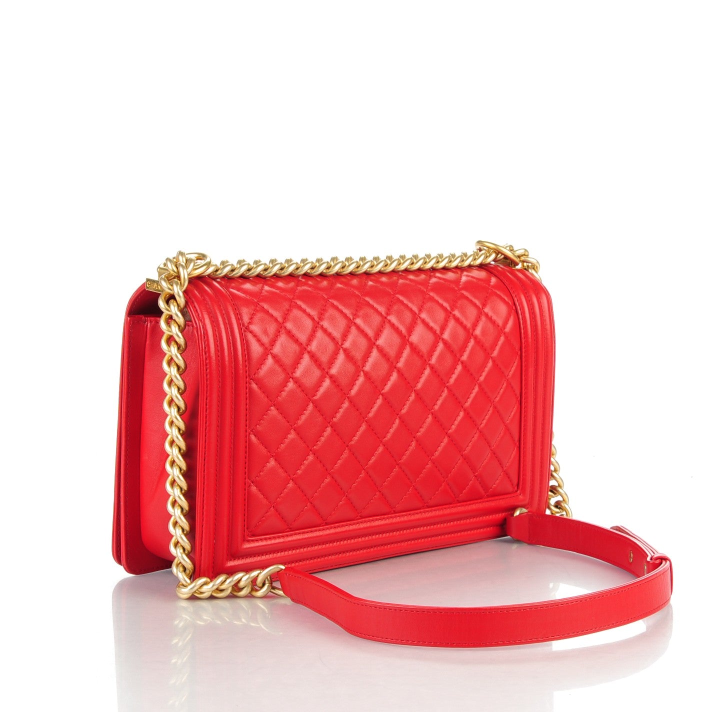 Chanel Lambskin Quilted New Medium Boy Flap Red 3 of 8