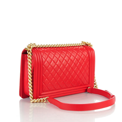 Chanel Lambskin Quilted New Medium Boy Flap Red 3 of 8