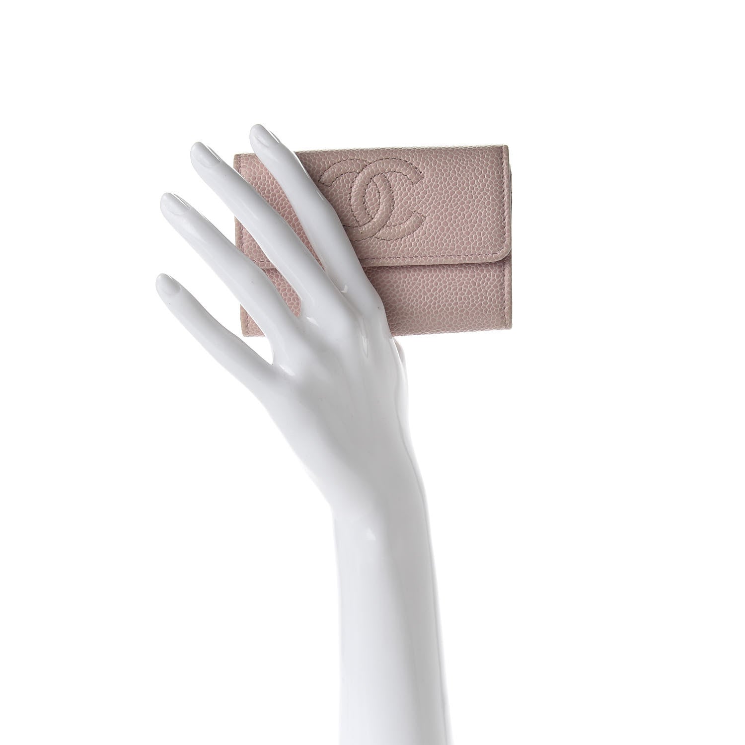 Chanel Caviar CC Timeless Card Holder Pink 2 of 9