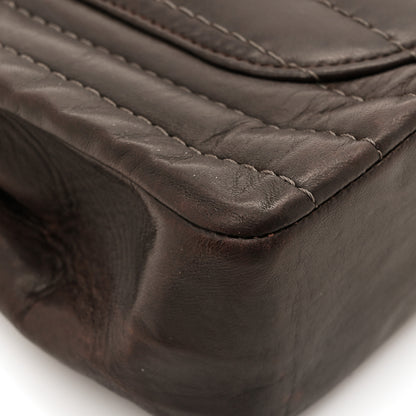 Chanel Lambskin Vertical Quilted Medium Single Flap Brown 13 of 14