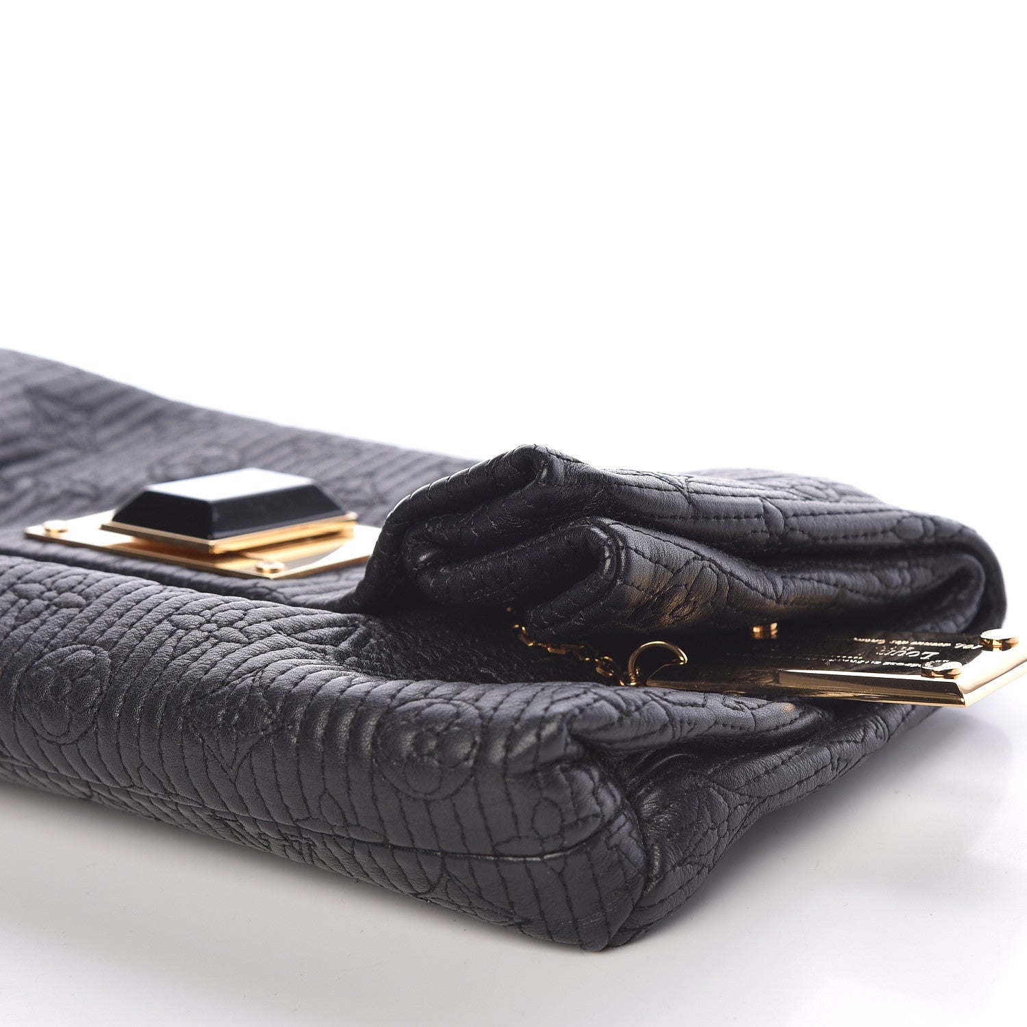 Louis Vuitton Calfskin Quilted Monogram Altair Clutch Black 8 of 10