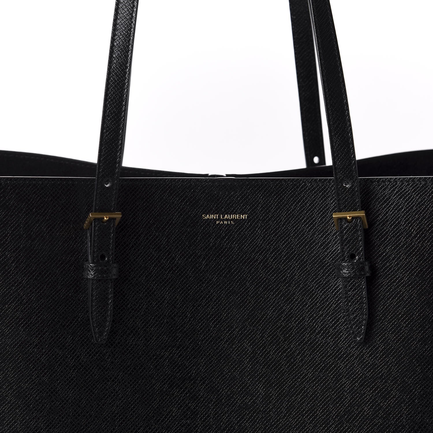 Saint Laurent Calfskin Large Shopping Tote Black 9 of 9