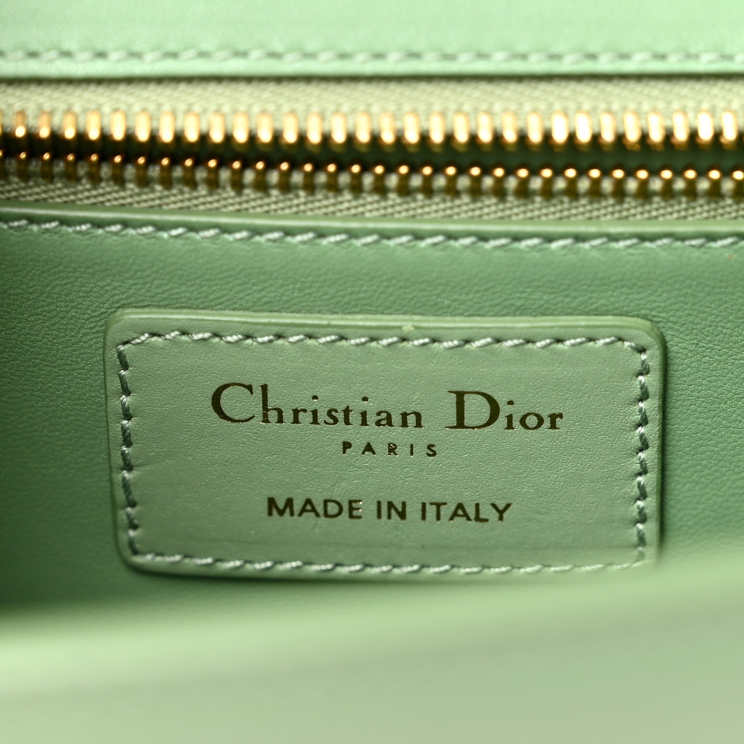 Christian Dior Smooth Calfskin 30 Montaigne Flap Bag Mint Green 6 of 10
