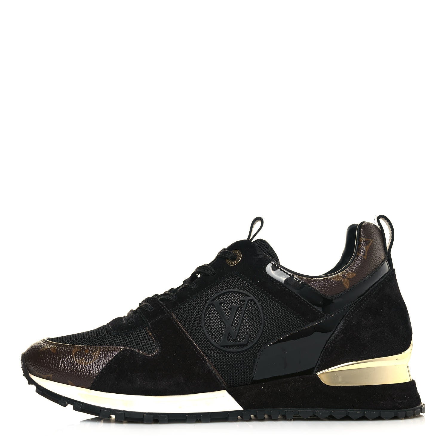 Louis Vuitton Suede Monogram Run Away Sneakers 40 Black 1 of 8