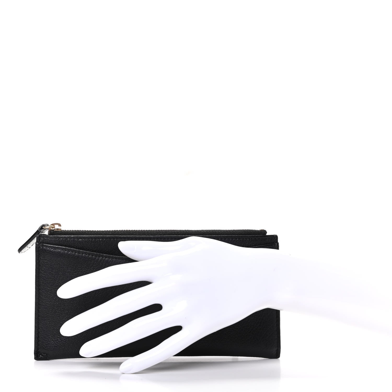 Chanel Goatskin Classic Zip Pouch Black 2 of 9