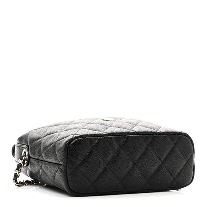 Chanel Caviar Quilted Hobo Clutch With Chain Black 4 of 11