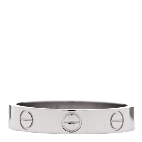 18K White Gold 3.5mm LOVE Wedding Band Ring 52 6