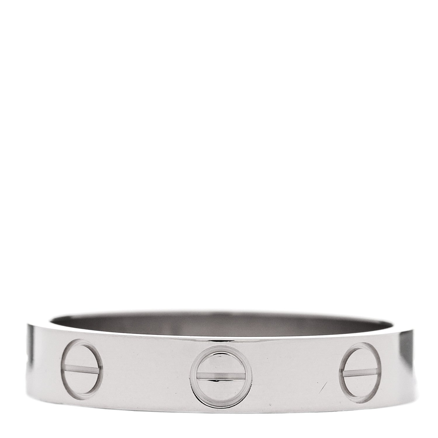 Cartier 18K White Gold 3.5mm LOVE Wedding Band Ring 52 6 1 of 4