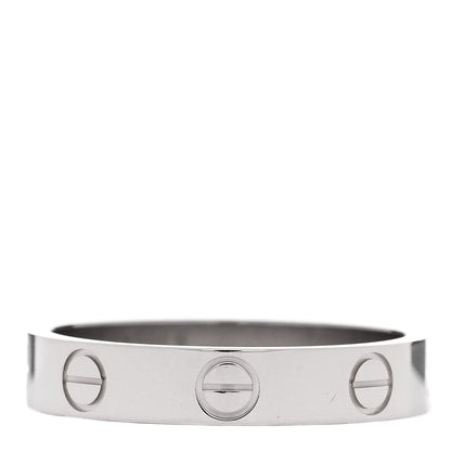 Cartier 18K White Gold 3.5mm LOVE Wedding Band Ring 52 6 1 of 4