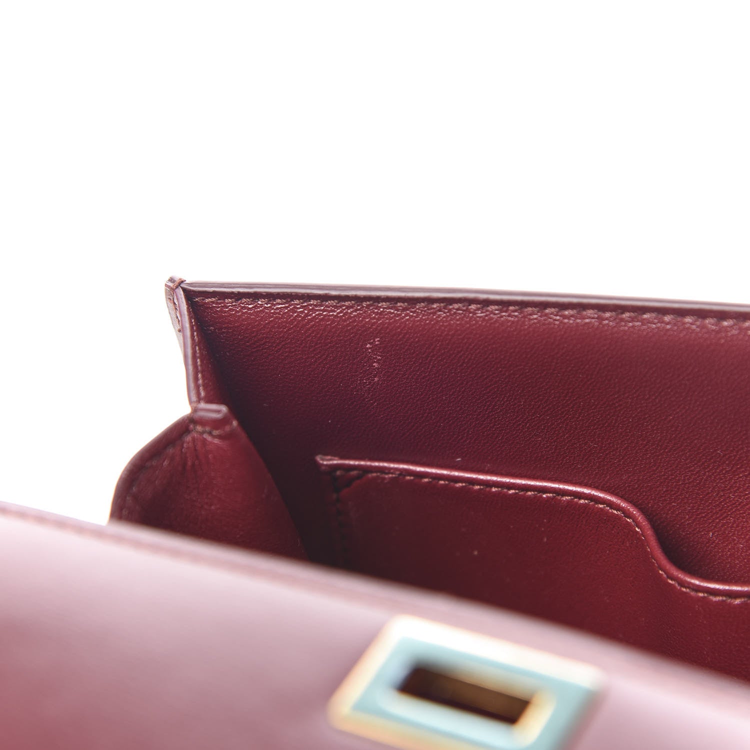 Celine Box Calfskin Medium Classic Box Flap Bag Burgundy 13 of 15