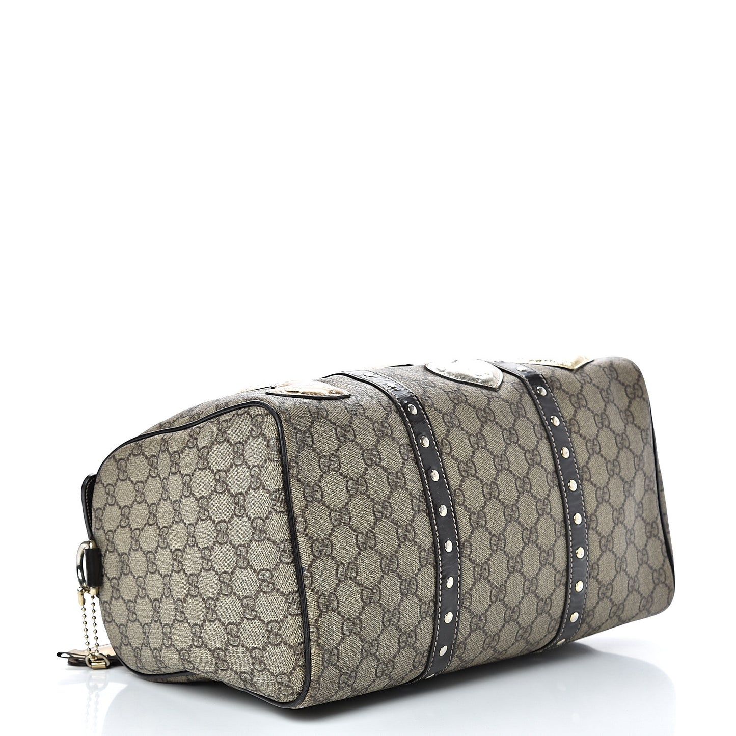 Monogram Guccissima Hearts Studded Medium Joy Boston Dark Brown