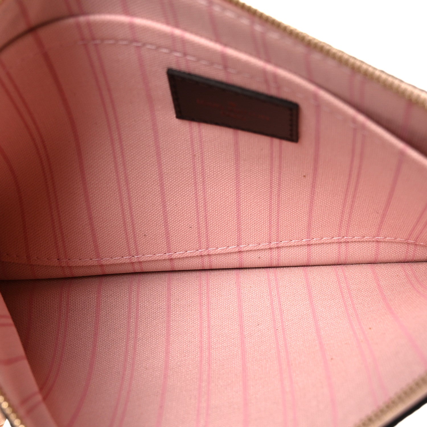 Louis Vuitton Damier Ebene Neverfull MM GM Pochette Rose Ballerine 5 of 8