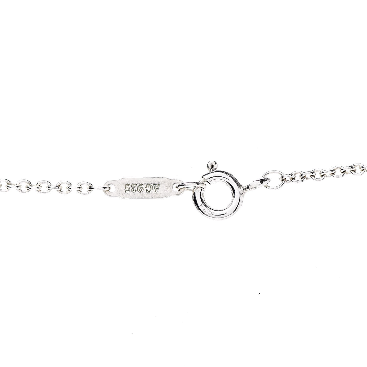 Tiffany Sterling Silver Diamond Large Daisy Key Pendant Necklace 5 of 7