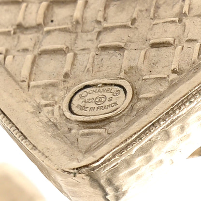 Chanel Crystal Square CC Earrings Gold 4 of 5