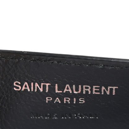 Saint Laurent Grain De Poudre Monogram Credit Card Case Black 6 of 8