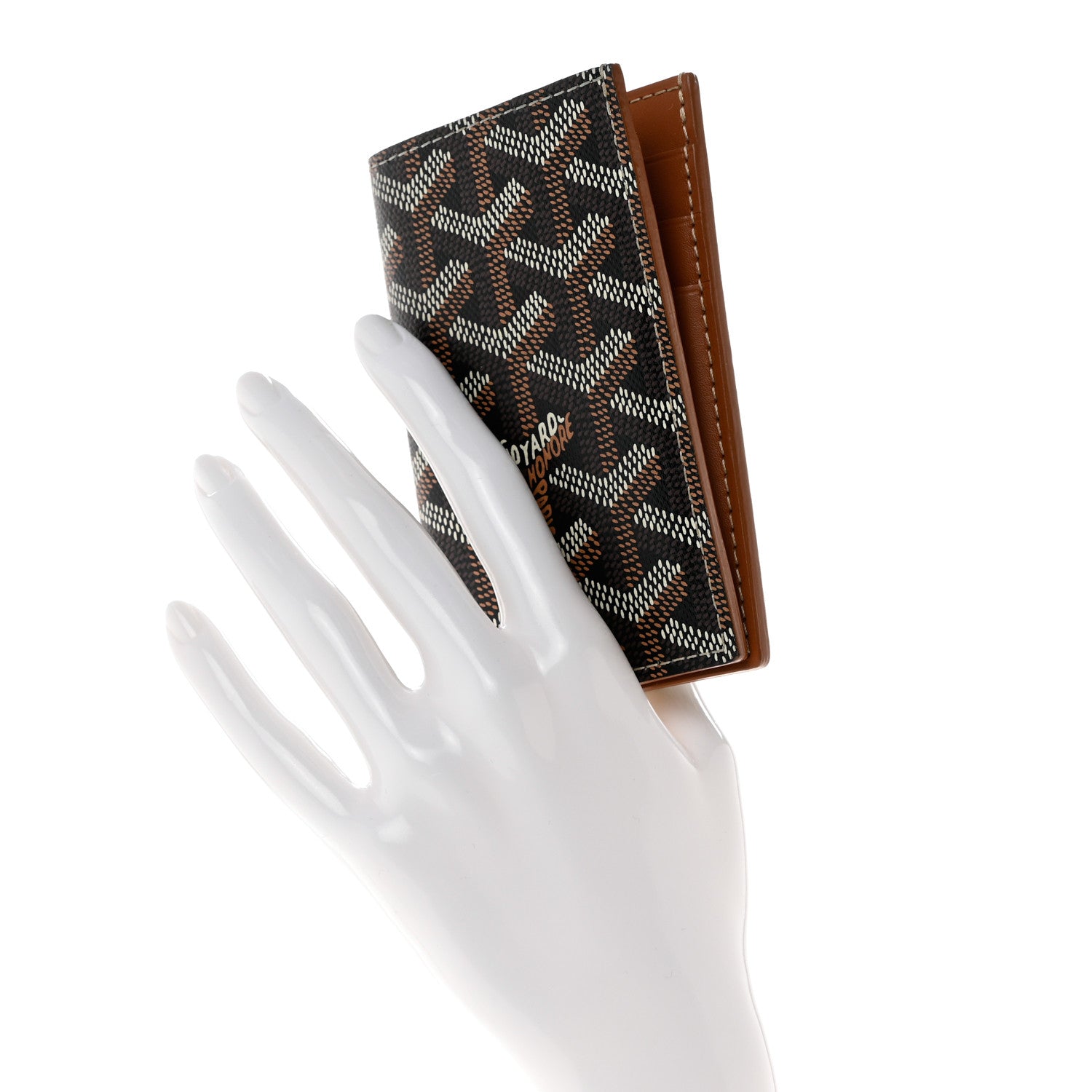 Goyard Goyardine Saint Pierre Card Holder Black Gold 2 of 7
