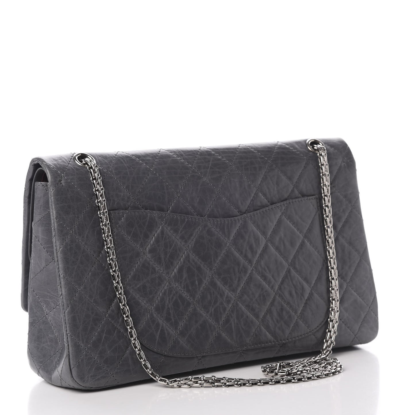 Aged Calfskin Quilted 50th Anniversary 2.55 Reissue 227 Flap Grey