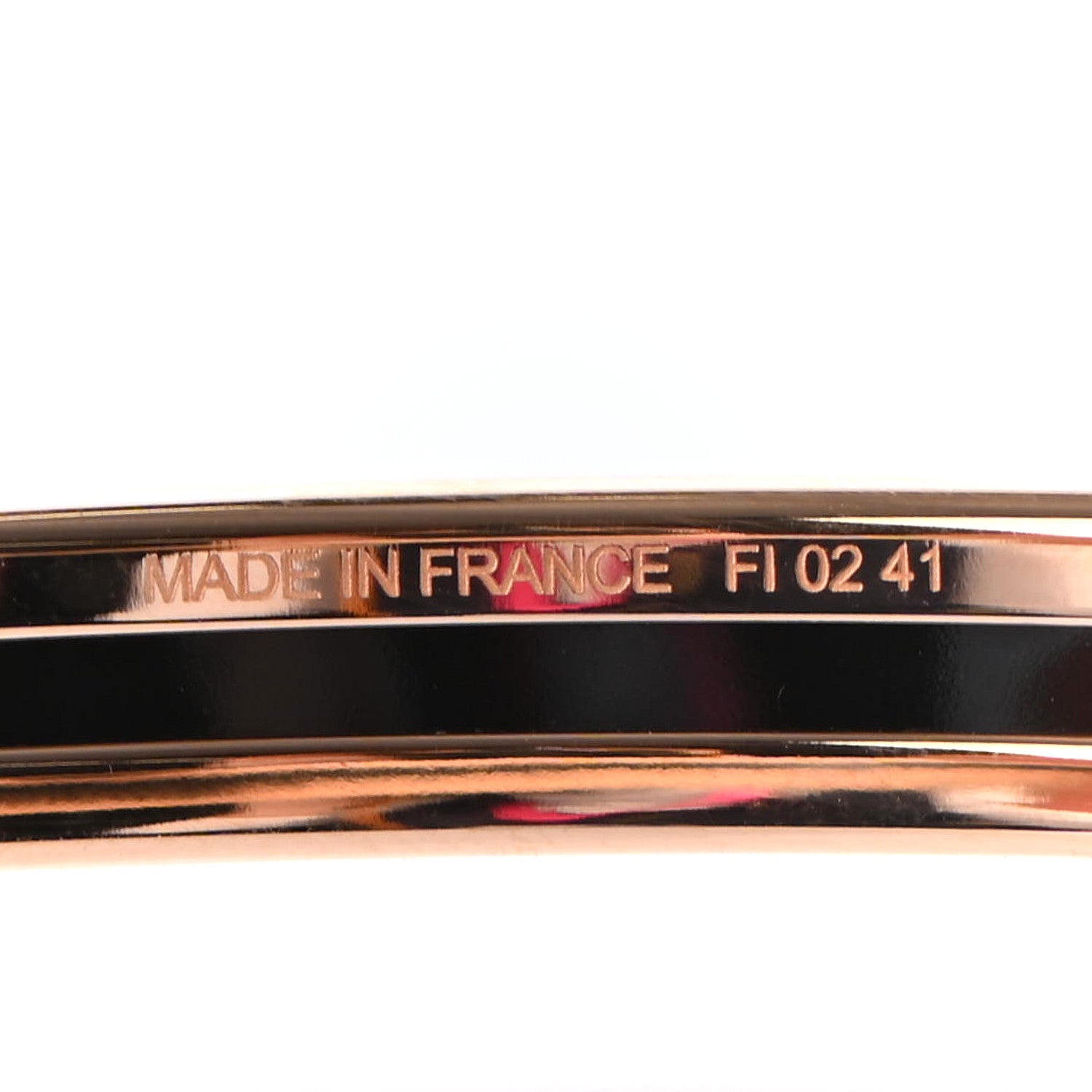 Hermes Enamel Printed Extra Narrow Bracelet 65 White 5 of 5