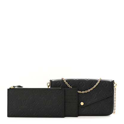 Louis Vuitton Empreinte Pochette Felicie Chain Wallet Black 1 of 11
