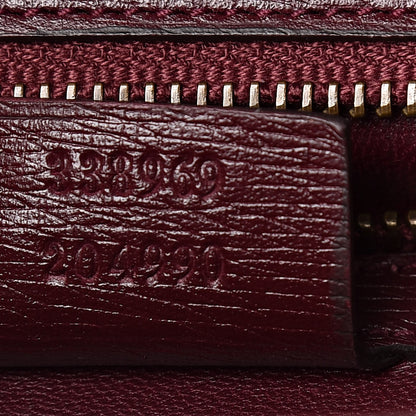 Gucci Textured Calfskin Heartbeat Print Clutch New Wine 7 of 7