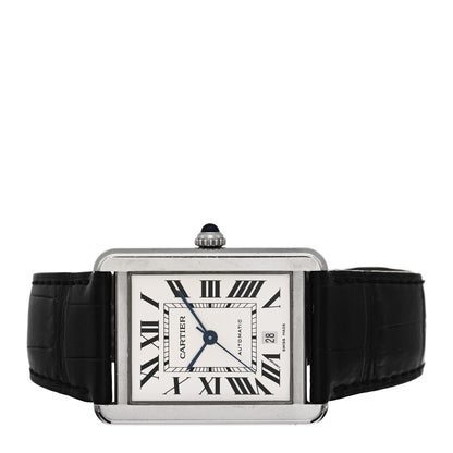 Cartier Stainless Steel Alligator 31mm Tank Solo Automatic Watch 2 of 4