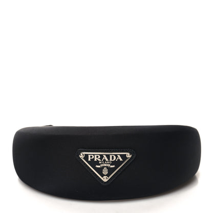 Prada Re-Nylon Metal Triangle Logo Headband Black 3 of 5