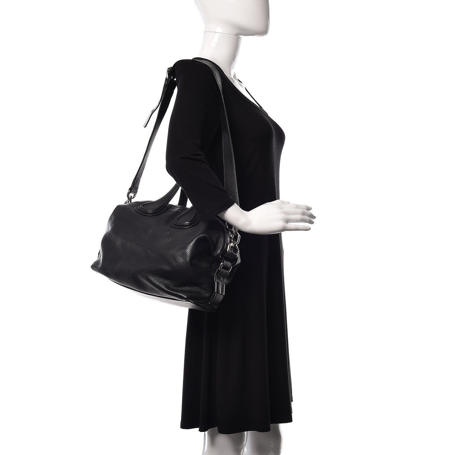 Givenchy Waxy Grained Calfskin Small Nightingale Black 2 of 24